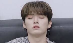 Sleepy kitten with Bunny Teeth" I can't find the place that used those  words, but the pictures are from @userlinoring #리노 #LeeKnow #リノ #李旻浩  #StrayKids #스트레이키즈 #StaysloveLeeknowforever