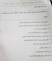 امتحان اللغة العربية مهارة الكتابة الفصل الثالث لعام الصف الثاني لغة عربية الفصل الثالث 2017 2018 المناهج الإماراتية