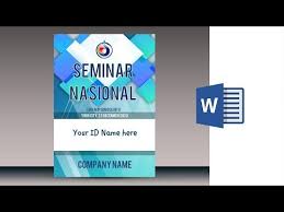 Greeting card business card template. Format Id Card Panitia Word Terpercaya