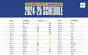 Warriors Printable Schedule