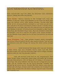 Adat kaum brahmana juga memengaruhi pengertian hinduisme di mata orang eropa. Adat Kematian India Docx
