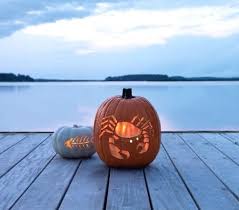 Pumpkin carving is one of my favorite parts of halloween! Coastal Pumpkin Carving Ideas Free Templates Carved Pumpkins With A Sea Theme Coastal Decor Ideas Interior Design Diy Shopping