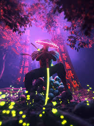 We have an extensive collection of amazing background images carefully chosen by our. Anime Neon Samurai Wallpapers Wallpaper Cave
