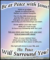 Be At Peace With Jesus Blessed Quotes Unkind Words Christian Poems