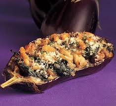 Aubergines Filled With Spinach Mushrooms Recipe Bbc Good Food Recipes Spinach Stuffed Mushrooms Recipes