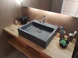 La conception et la décoration de votre salle de bain doit vous ressembler. Vasque Salle De Bain Evier Granit Gris Trou Robinetterie Integre Alpha