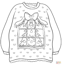 Sweater With Christmas Tree Super Coloring Christmas Tree Coloring Page Christmas Coloring Pages Tree Coloring Page