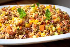 Decorate with extra mint sprigs if wished. Summery Couscous Salad With Mint And Lemon
