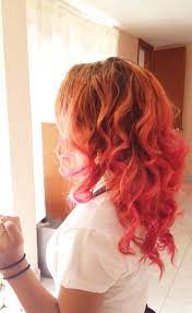 Cabello Degradado Naranja Magenta Tangerine Eternalsunshineofspotlessmind Cabello Degradado Cabello Degradado