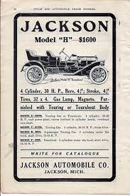 Jacksoncar1909 Jackson Model H Tourabout Car Jackson Michigan Jackson Automobile Companies