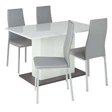 Our extensive range of dining tables & chairs has something suit every home. Argos Home Holborn White Gloss Dining Table 4 Grey Chairs 8802444 Argos Price Tracker Pricehistory Co Uk