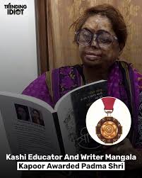 Mangala Kapoor, an ad a***k survivor**, has been honoured with the Padma Shri for her outstanding contribution to education and literature. Despite facing a life-altering tragedy, she chose courage over fear and