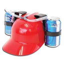 Beer Soda Dual Can Holder Straw Drinking Hard Hat Helmet Cap 4 Colors Drinking Hat Drinking Beer Gifts For Beer Lovers