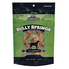 Red Barn Redbarn Naturals Bully Springs Rawhide Dog Treat 3 Pack Pet Supplied Local