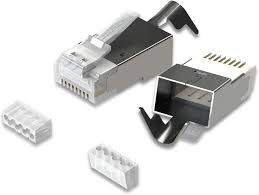 Although there are 4 pairs of wires, 10baset/100baset ethernet uses only 2 pairs: Amazon Com Linkup Rj45 Connectors Cat6a Ethernet Shielded Modular Plugs For Large Diameter Wires 22awg Termination 10g Stp Gold Plated 50 Pack Computers Accessories