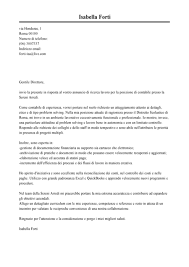 Esempio Lettera Di Presentazione Contabile Modello Lettera Di Presentazione Ragioniere Livecareer