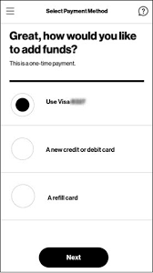 New card holders can enroll using their card which is the only credit card approved for the discount. My Verizon App Prepaid Payments