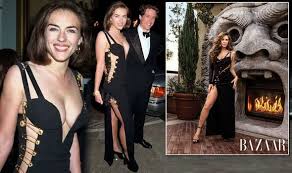 Elizabeth hurley has worn countless dresses on the red carpet, but there's one gown that people still talk about: Liz Hurley 53 Recreates Iconic Safety Pin Dress From 1994 In Smouldering New Pictures Celebrity News Showbiz Tv Express Co Uk