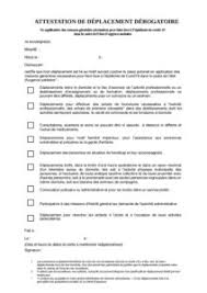Une amende de 135 euros, majorée à 375. Attestation De Deplacement Derogatoire Saint Pierre D Oleron Official City Hall Website