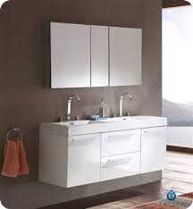 With such a wide selection of bathroom vanities for sale, from brands like fresca, virtu usa, and wyndham collection, you're sure to find something that you'll love. Fvn8013wh Opulento 54 Inch White Modern Double Sink Bathroom Vanity W Medicine Cabinet Fvn8013wh Fst8090wh Opulento