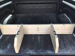 Cheap Diy Bed Divider I Was Tired Of Having Milk Or Cereal Go All The Way To The Front Of The Truck Truck Bed Organization Truck Bed Storage Diy Truck Bedding