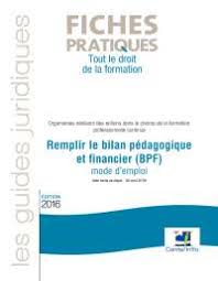 Remplir Le Bilan Pedagogique Et Financier Bpf Mode D Emploi Docsity
