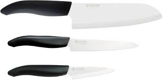 I am going to show you which three ways work best, an electric sharpener, a sharpening stone, or a manual sharpener. Kyocera Revolution 3 Piece Ceramic Knife Set Cool Tools