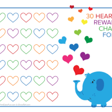 Rainbow Sky 30 Day Reward Chart For Kids Free Printable