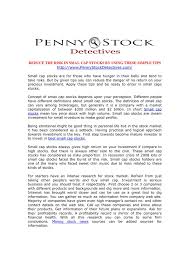 There are several large cap indexes that are widely tracked, including the s&p 500 index, the nasdaq 100 index and the dow jones industrial average. Calameo Reduce The Risk In Smal Cap Stocks By Using These Simple Tips