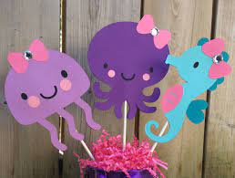 Under The Sea Centerpiece Beach Party Baby Shower Decoration Birthday Decoration O Festa Da Sereia Festa De Aniversario Da Sereia Aniversario Da Sereia