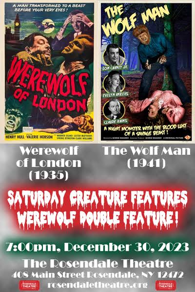 Saturday Creature Features Presents: Werewolf Double Feature! - The  Rosendale Theatre