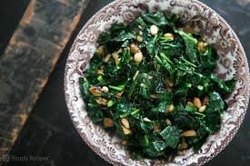 Sautéed Greens with Pine Nuts and Raisins Recipe