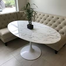 Lippa 60 Oval Artificial Marble Dining Table Contemporary Modern Furniture Lexmod Marble Dining Dining Table Marble Dining Table