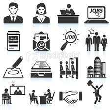 Black And White Vector Art Free Employment And Business Interview Black Amp White Vector Icon Set Employment Employment Background Check Employment Discrimination