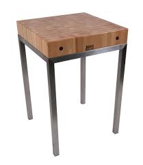 John Boos Metro Station Butcher Block On Steel Base Butcher Block Tables Block Table Butcher Block Kitchen