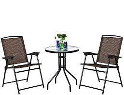 Delivering products from abroad is always free, however, your parcel may be subject to vat, customs duties or other taxes, depending on laws of the country you live in. Amazon Com Goplus 3 Piece Bistro Set All Weather Patio Furniture Indoor Outdoor Garden Round Table And Folding Chairs Garden Outdoor