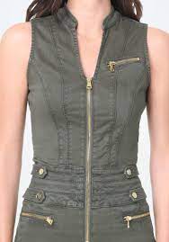 Bebe Cotton Nikita Jumpsuit In Dusty Olive Green Lyst