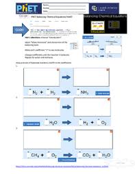 Balancing equations chemistry worksheet answers worksheets for all from balancing equations worksheet answers , source: Phet Balancing Reactions Simulation In Html5 By Aa31 Labs Tpt