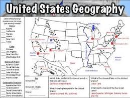 United States Geography Worksheet Geography Worksheets Us Geography United States Geography