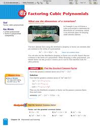 Maybe you would like to learn more about one of these? 10 8 Factoring Cubic Polynomials