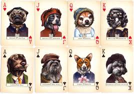 All eighteen paintings in the overall series feature anthropomorphized dogs, but the eleven in which dogs are seated around a card table have become well known in the united states as examples of. Dogs The World Of Playing Cards