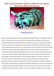 Man Industrial Diesel Engine D 2866 Service R By Genia