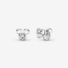 Disney Mickey Mouse Minnie Mouse Silhouette Stud Earrings Pandora Us
