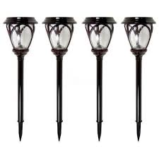 Malibu 8522 3103 04 Led Solar Kristi Collection Pathway Four Light Kit In Dark Bronze