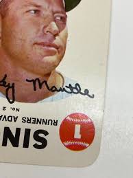 1968 Topps Baseball Game Card-Mickey Mantle #2