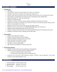 company secretary resume template latter