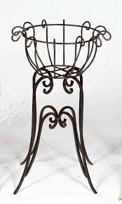 27 Tall X 17 Wrought Iron Round Heavy Plant Stand Medium Size Pot Wrought Iron Plant Stands Iron Plant Stand Iron Plant