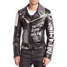 Diesel Black Gold Graffiti Print Leather Jacket Leather Jacket Diy Leather Jacket Men S Leather Jacket