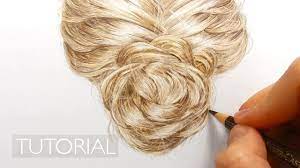 I then add more individual hairs of medium value and a few lighter strands. Https Www Youtube Com Watch V D3ysjv Lpzs Feature Share Color Pencil Drawing How To Draw Hair Realistic Drawings
