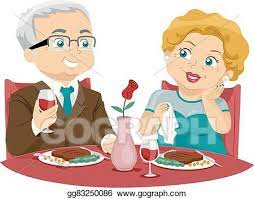 Almost files can be used for commercial. Eps Vector Senior Couple Fine Dining Stock Clipart Illustration Gg83250086 Gograph